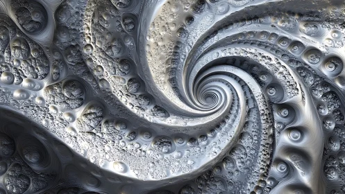 Parametric metallic vortex with recursive cellular microtexture
