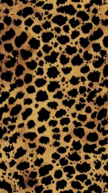 Golden Leopard Print Pattern with Textured Black Spots.