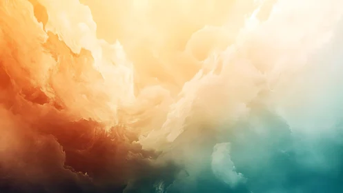 Luminous gradient cloudscape with warm to cool diffusion.