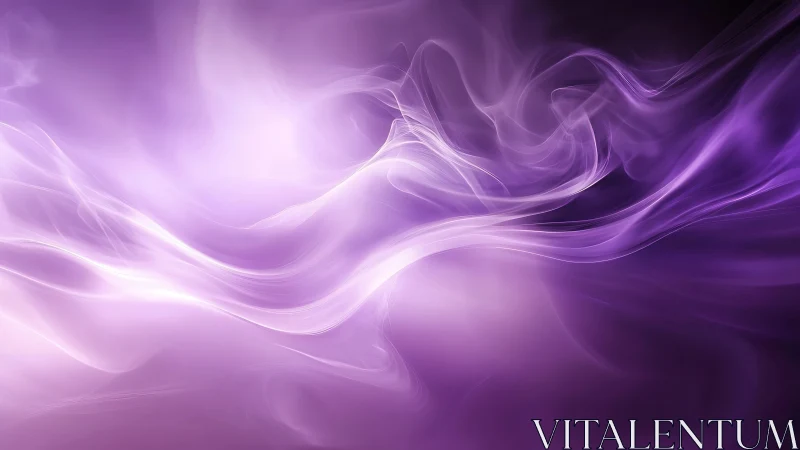 Violet luminous waves flow through abstract digital space.