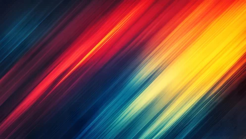 Vivid Abstract Diagonal Light Streaks in Red, Yellow, and Blue.