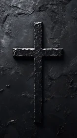 Midnight cruciform quietly carves light from layered shadow