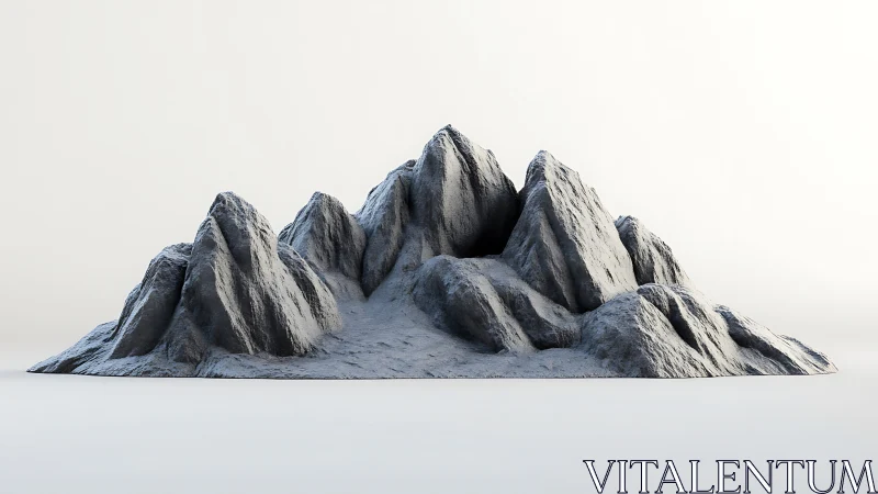 Gentle rocky mountain range inviting quiet imagination.