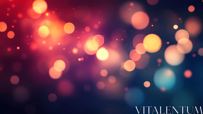 Vibrant bokeh lights in abstract style with warm color palette.