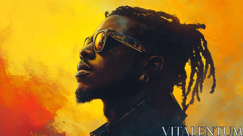 Sun-drenched silhouette dreams in glowing urban color