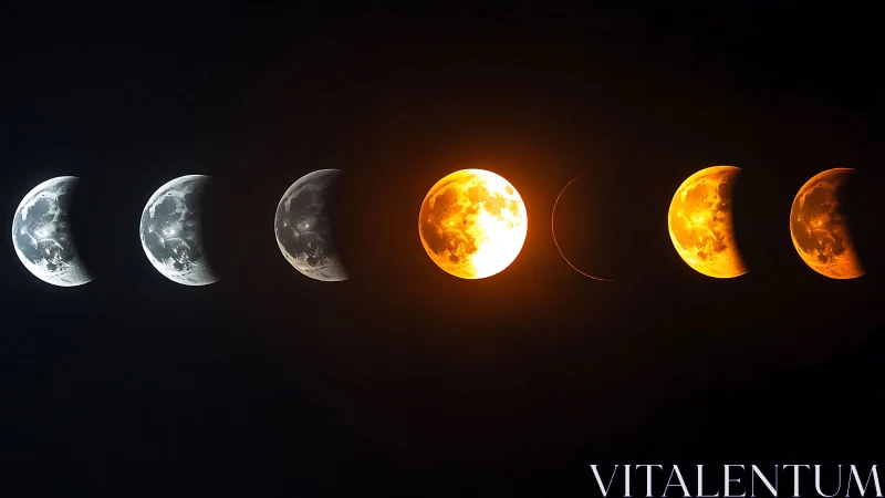 Lunar eclipse sequence captures shifting light across moon