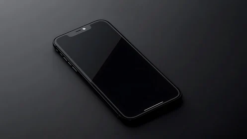 Sleek Dark Device Glimmers Against Shadowed Surface