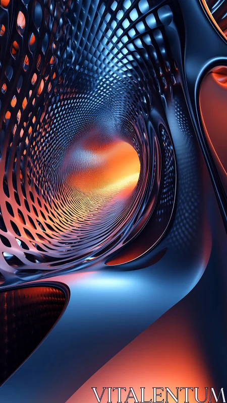 Parametric tunnel of perforated metallic surfaces and light gradients