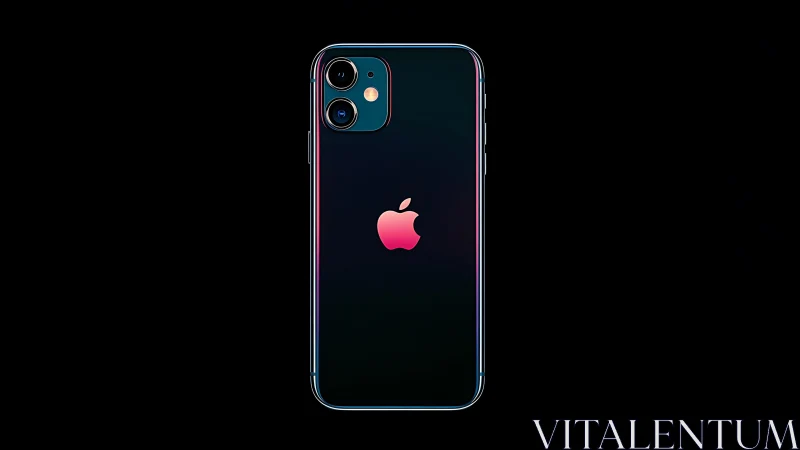iPhone 11 Pro rear view against black background with dual camera system.