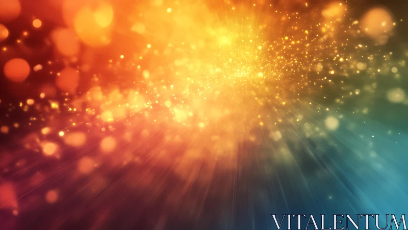 Vibrant Abstract Burst of Light With Glowing Particles Background.