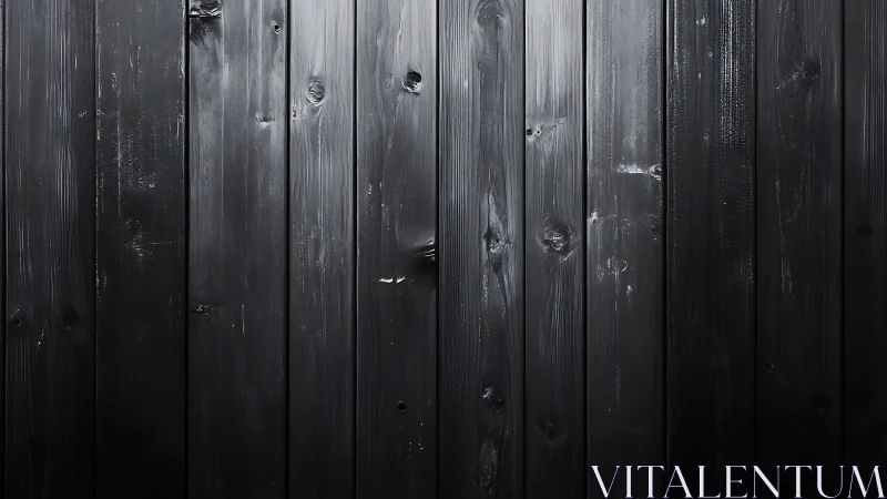 Black painted wooden planks with visible grain texture.