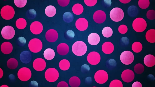 Regular grid of pink circular dots on dark blue background.