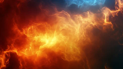Cosmic Energy Explosion: Fire and Ice Collision