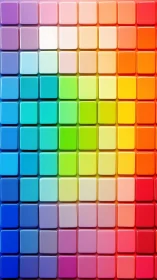 Chromatic grid of glossy capsules in full spectrum layout.