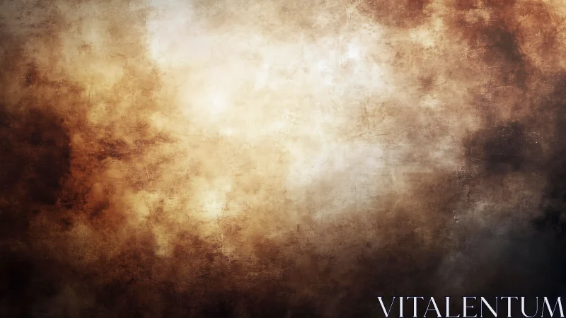 Burnished storm clouds melt into glowing sepia twilight