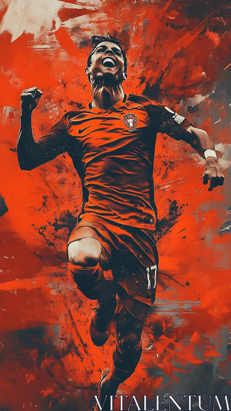 Goalbound comet streaks through a storm of painted fire