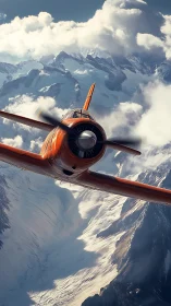 Cinematic photoreal aircraft over dynamic alpine valley shot.