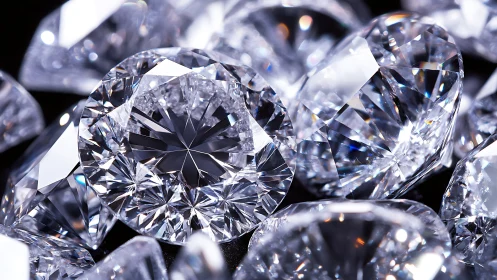 Glitterstorm of cut diamonds frozen in electric starlight.