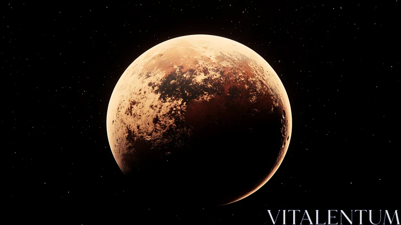 Burnished desert moon drifting through velvet star silence.