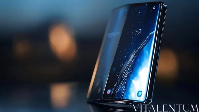 Folded Silicon Dream: Galaxy Keeper on Glass Stage.