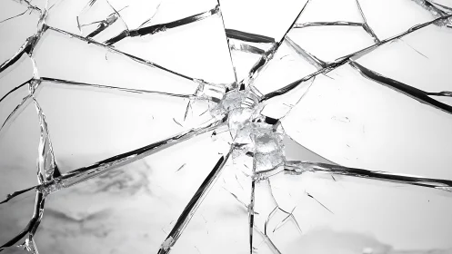 Shattered glass freezes chaos into razor-bright geometry