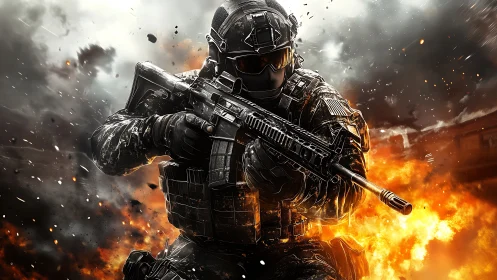 Firestorm Vanguard charging through shrapnel-kissed chaos.