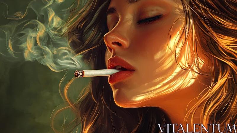 Embers of quiet rebellion in a golden smoked reverie.