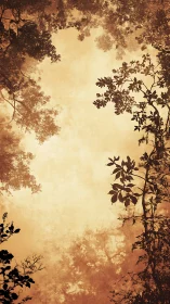 Gentle forest silhouettes framing a warm golden sky.