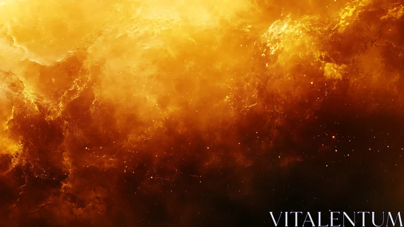 Fiery Cloud Formation with Descending Brightness Gradient.