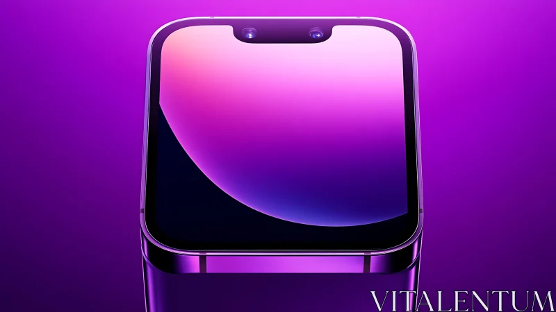 Premium Smartphone with Purple Gradient Display
