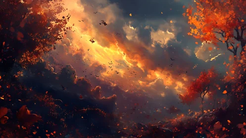 Apocalypse in Amber: Where Autumn Burns the Sky.
