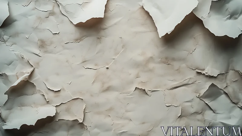 High-resolution torn parchment paper surface with layered curls