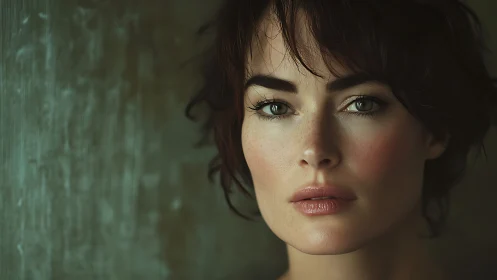 Quiet gaze meets soft light in a calm intimate portrait