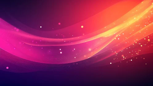 Sunset ribbons of light drifting through starry color fields.