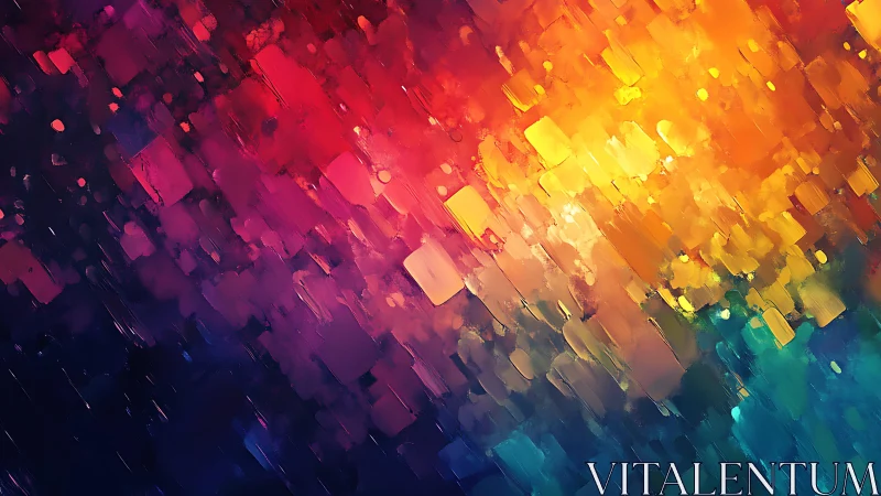 Vivid abstract digital painting with colorful geometric brush strokes.