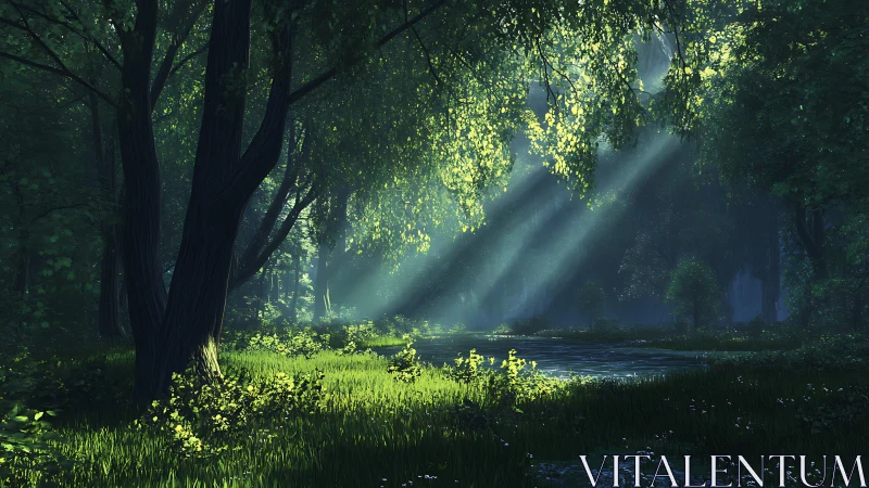 Luminous Cathedral of Emerald Solitude