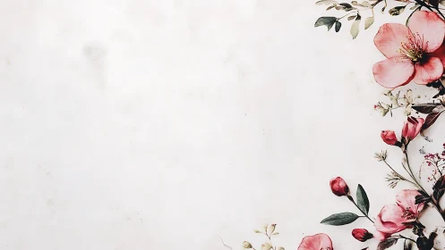 Botanical Specimens: Floral Arrangement with Pressed Botanical Elements.