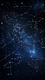 Starfield visualization maps interconnected constellation grid precisely