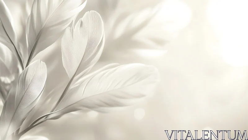 Soft white feathers drifting in a hush of morning light.