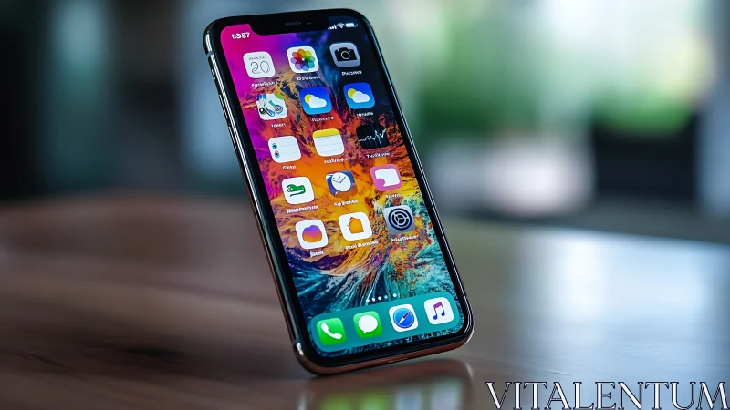 Iridescent Pixels Dance: Mobile Creativity Unleashed.