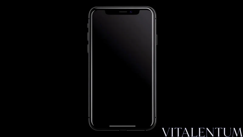 Contemporary smartphone rendered in elegant monochrome isolation.