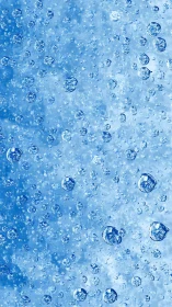 Glittering blue water bubbles drift in a sparkling skyfield.