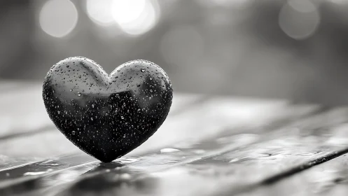 A Rain-Kissed Heart Glistening with Hope.