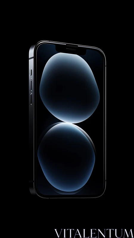 Premium Smartphone Display with Spherical Gradient Elements