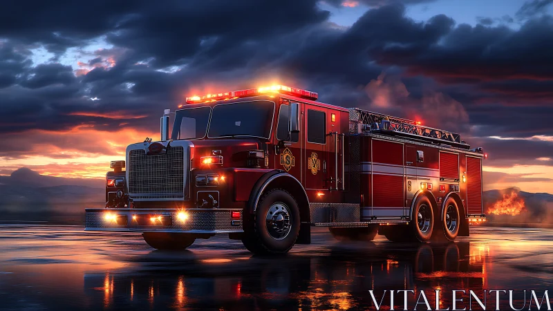 Inferno Engine: Crimson Giant Roars Through Apocalyptic Skies.