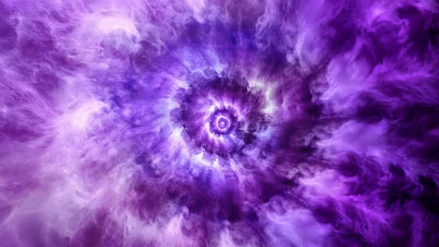 Radiant violet nebula swirls gently into a glowing center