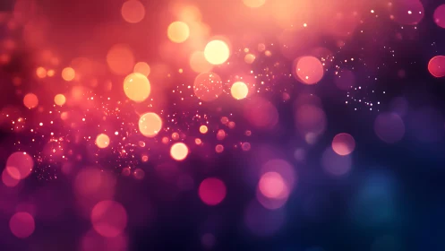 Vibrant bokeh light background in warm and cool gradient tones.