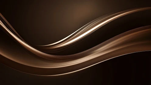Bronze light waves glide across a dark abstract background
