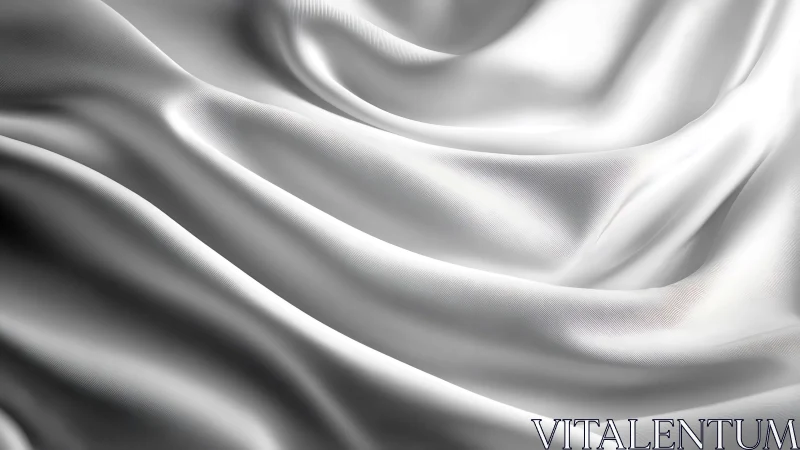 High-tension white fabric drapery with soft specular highlights