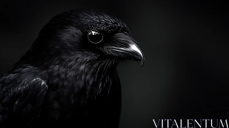 Dramatic Avian Profile: High-Contrast Monochromatic Study.